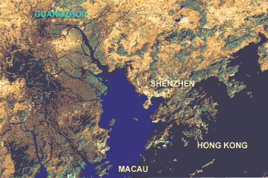 Map of Pearl River Delta